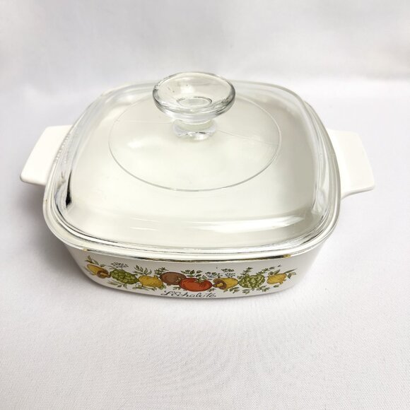 Corning Ware Casserole Spice Life 1 Quart Casserole Dish with Lid L'Echalote - Picture 2 of 9